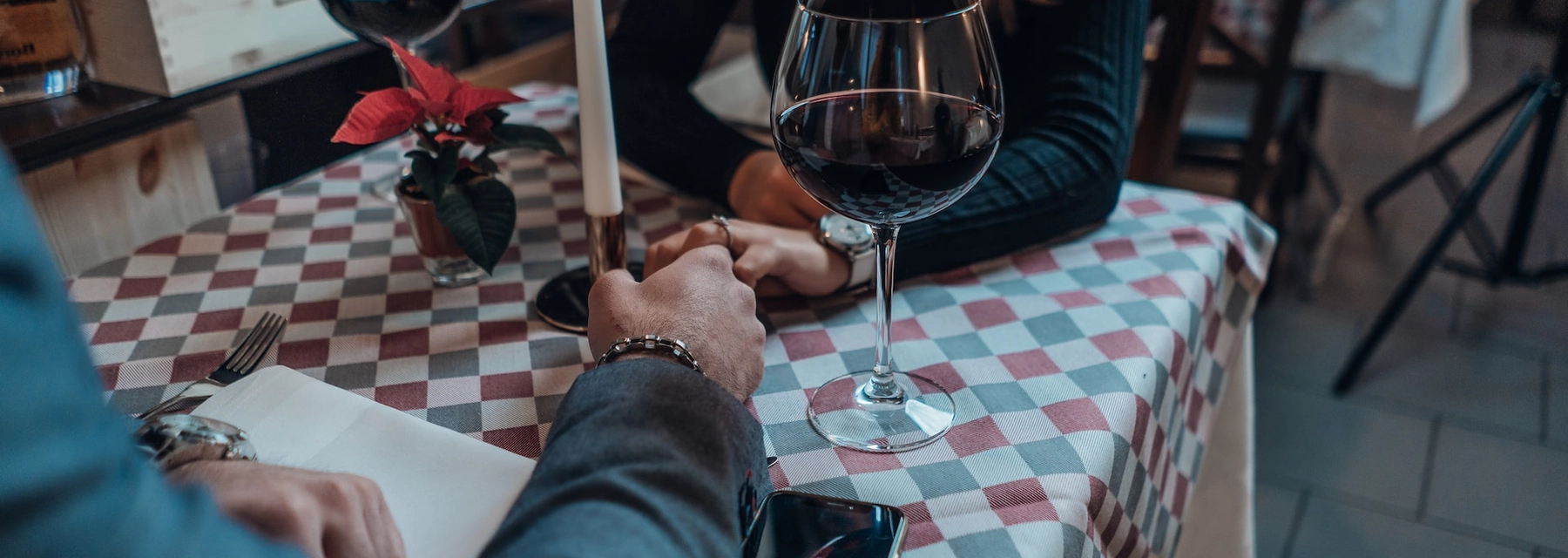 couple on a valentine's date dinner - undefined